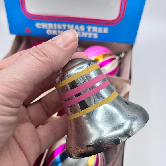 Vintage Santa Land Glass Christmas Ornaments Set MCM Hand Blown - Picture 5 of 7